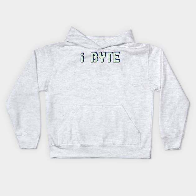 I Byte Patterned Kids Hoodie by Barthol Graphics